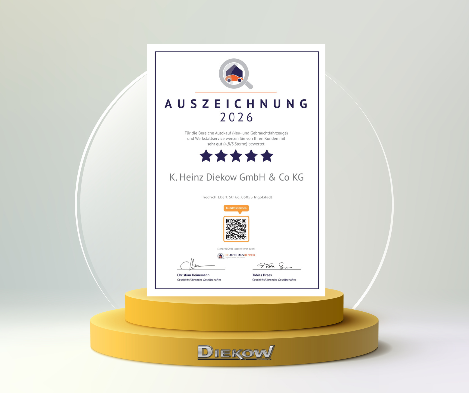 Auszeichnung 2026 Autohaus Diekow 